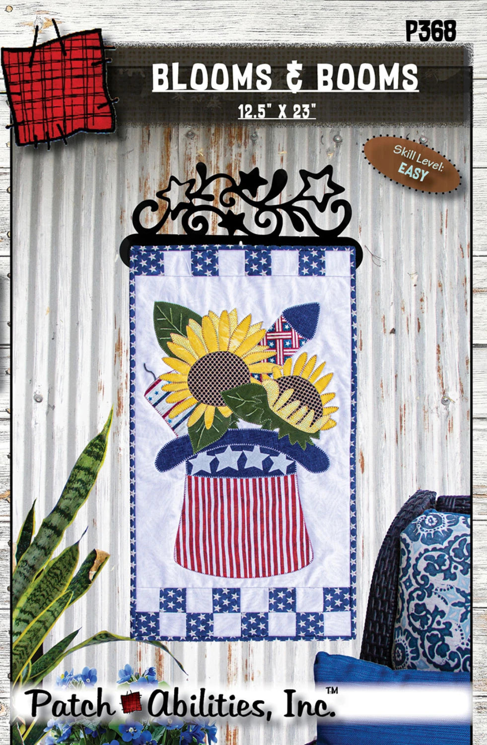 Blooms & Booms - Patch Abilities - finishes 12x23  - NO HANGER