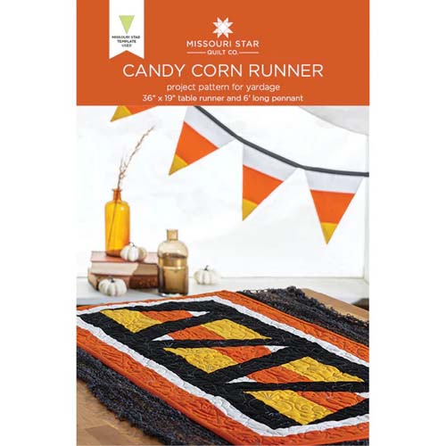 Candy Corn Runner - 36 x 19 runner & 6' pennant  by Missouri Star Quilt Co.