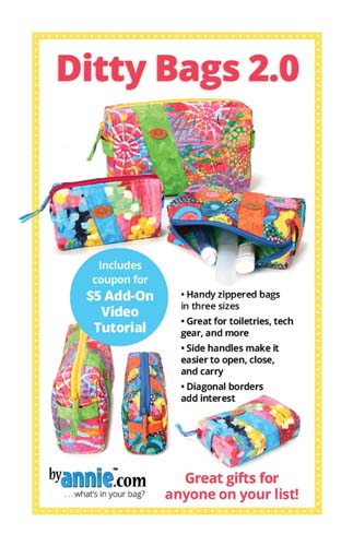 Ditty Bags 2.0 - zippered bags in 3 sizes byannie.com - PBA188-2