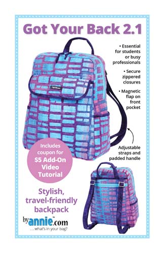 Got Your Back 2.1 -  travel friendly backpack by Annie.com