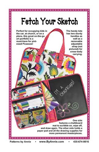 Fetch your Sketch - art portfolio w/chalkboard mat - byAnnie.com