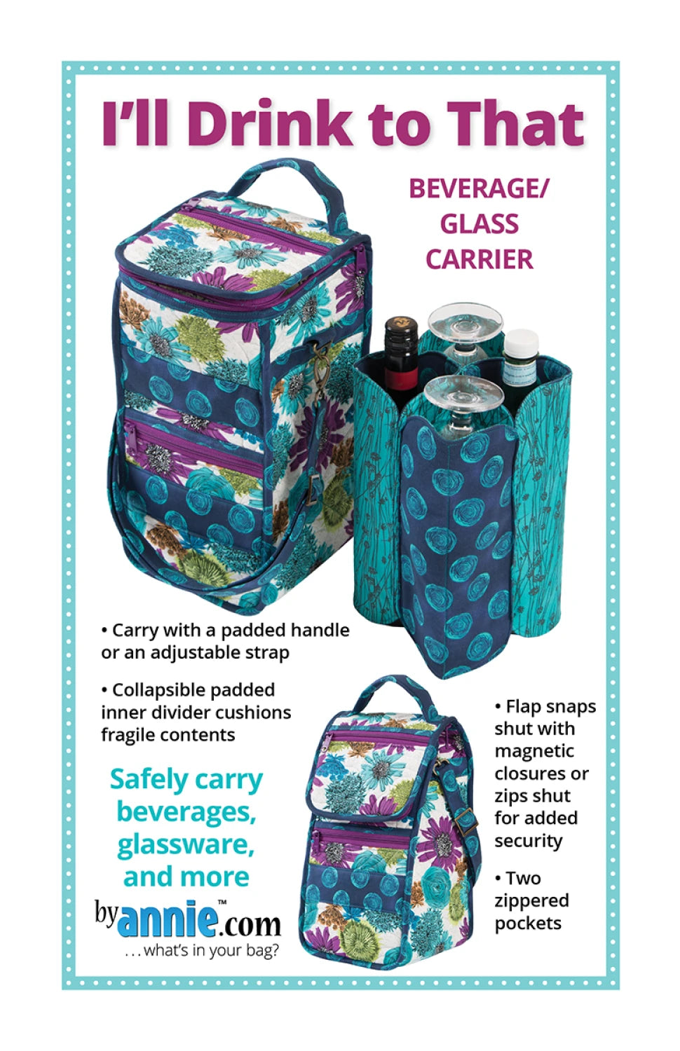 I'll drink to that - carry-all for beverages byannie.com - PBA263