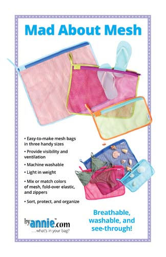 Mad about Mesh Pattern - washable see through mesh bags  by Annie.com