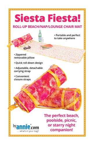 Siesta Fiesta - roll-up beach nap/lounge chair mat  by Annie.com