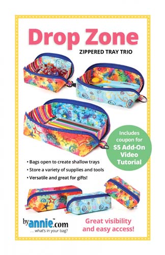 Drop Zone - zippered tray trio  byannie.com - PBA307