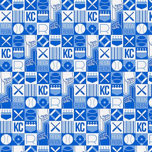 Take the Crown - The Reign - Blue/White - blue & white squares w/ motifs