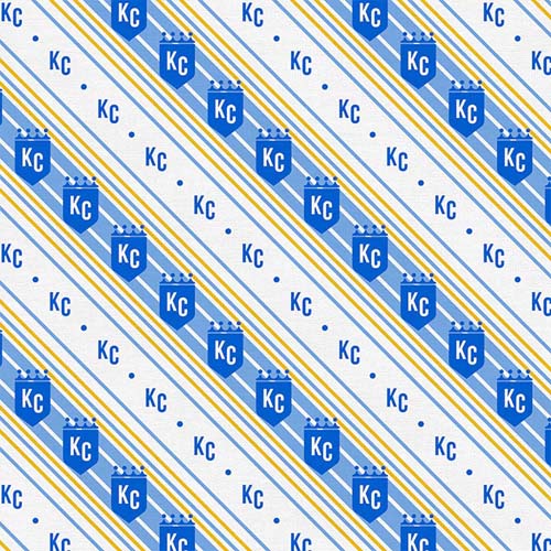 Take the Crown - KC Diagonal Stripe - blue & gold stripes on white
