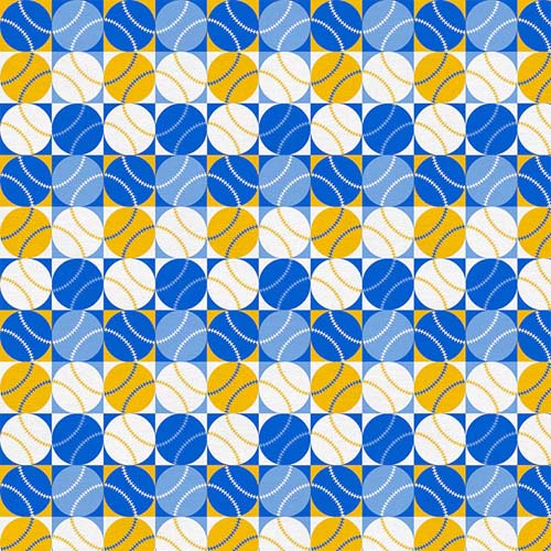 Take the Crown - Curveball - blue/gold - blue, white & gold baseballs