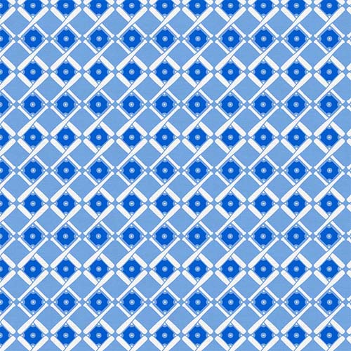 Take the Crown - Ball Park  -Blue/White - blue baseball diamonds & white bats