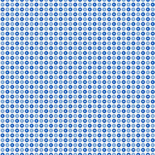 Take the Crown - KCMO  -Blue/White - blue dots w/letters on white