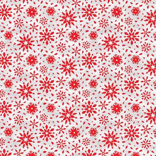 What A Catch Season 3 - Arrowhead Frost - Grey - red snowflakes on gray