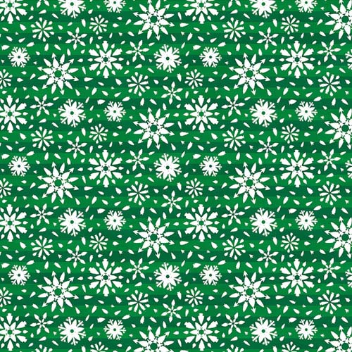 What A Catch Season 3 - Arrowhead Frost - Green - white snowflakes on green