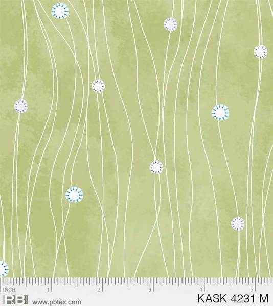 Kashmere Kaleidoscope - tiny dandelions on soft green