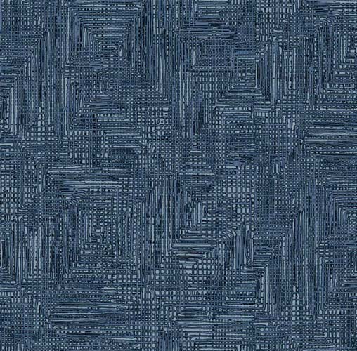 108" Wide Back - Grass Roots - Navy - blue geometric print on blue