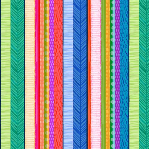Wild at Heart - Patterned Stripe - Multi - multicolored & textured stripe