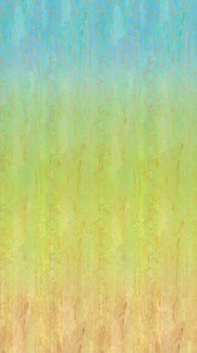 Spring in the Northwoods - Ombre - bright turquoise to green to gold