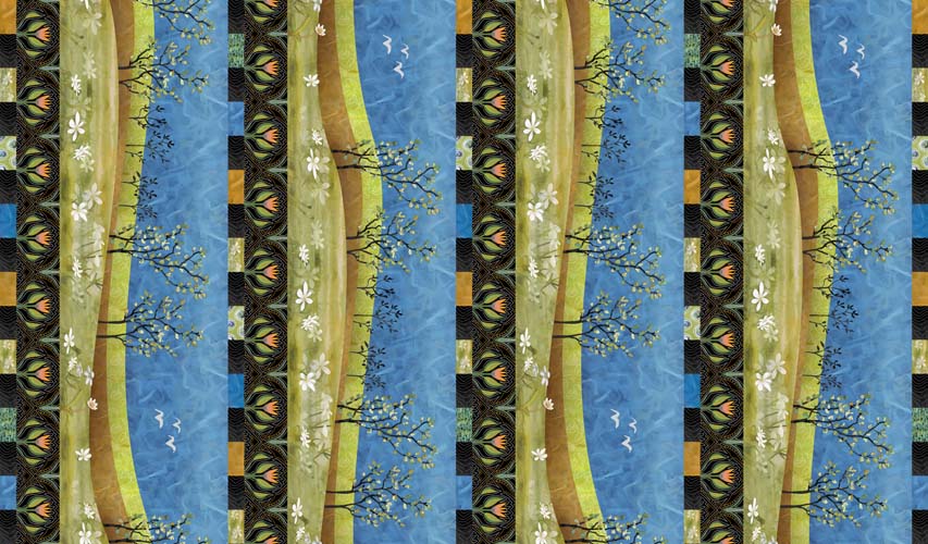 Spring in the Northwoods - Stripe - Spring scene border stripe