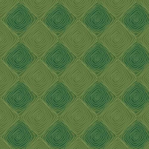Spring in the Northwoods - Tiles - Green - dk & lt green square line design