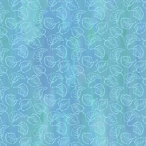 Spring in the Northwoods - Falling Leaves - Blue - tossed leaves on teal blue