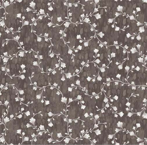 108" Wide Back - Vineyard - Vine Scroll - Taupe - light gray vine on taupe