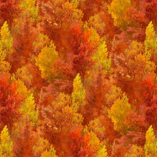 Autumn Retreat - Trees -Orange - Packed orange trees