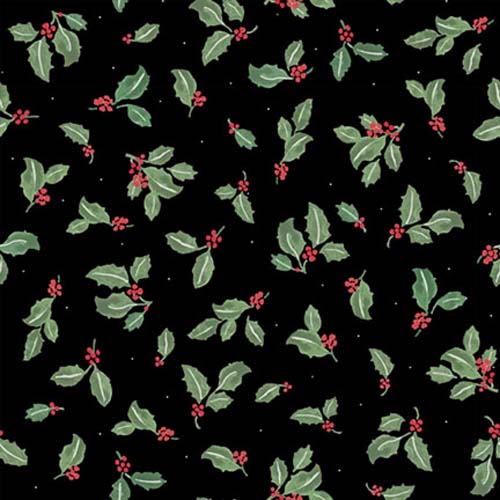 Tis the Season - Holly & Berries - Black