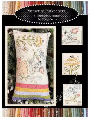 Plumcute Pinkeepers 1 - embroidered pincushion pattern- Plumcute Designs