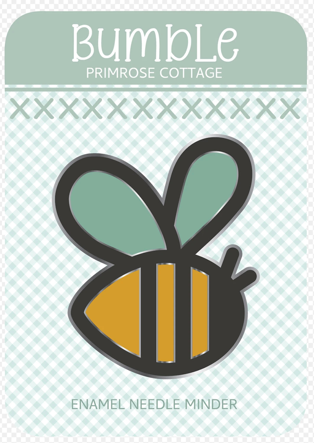 Primrose Cottage - Needle Minder -  enamel  - Bumble - bee