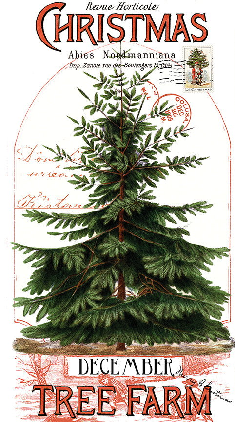 Classic Christmas - ChristmasBotanical Main PANEL 24in - Large Tree