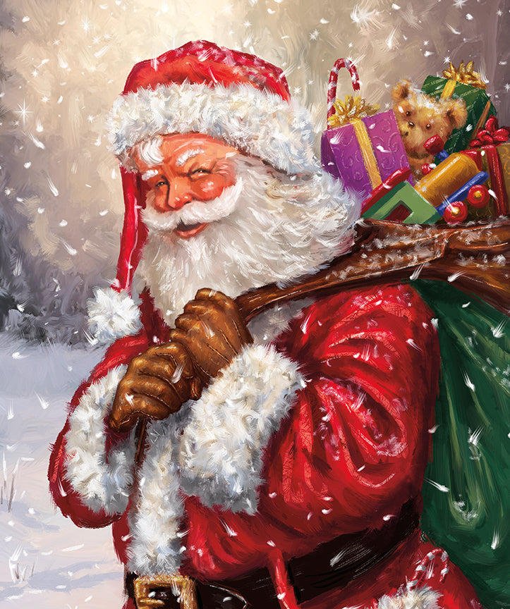 More Christmas Wishes 1yd. PANEL - Santa's Bag