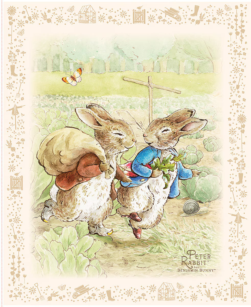 Peter Rabbit and Benjamin Bunny - 1yd. PANEL (124)