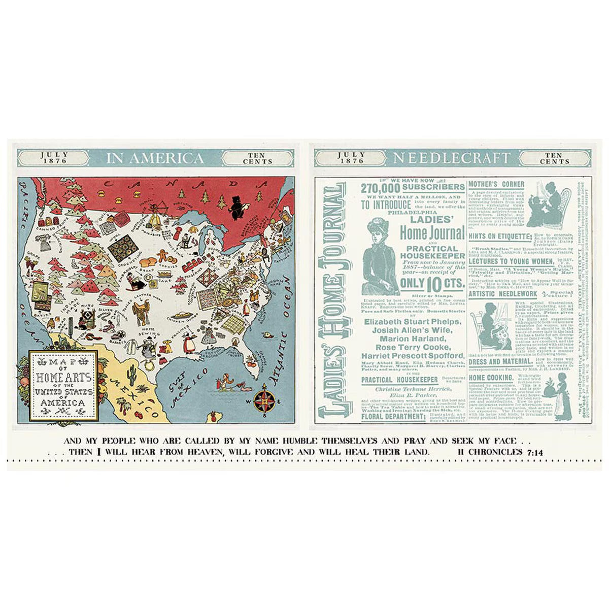 Sew America - 24in PANEL - Pillow - 2 panels depicting United States & text (139)
