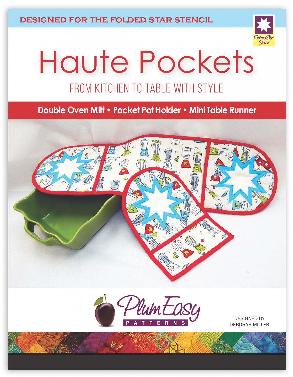 Haute Pockets - Double oven mitt/Pocket Holder/Mini table runner by Plum Easy