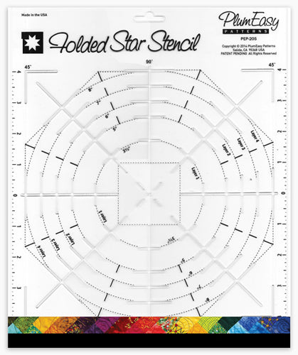 Folded Star Stencil - Gives consistent, accurate spacing w/o measuring Plum Easy