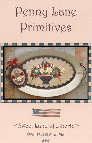Penny Lane Primitives - Sweet Land of Liberty - oval mat & mini mat