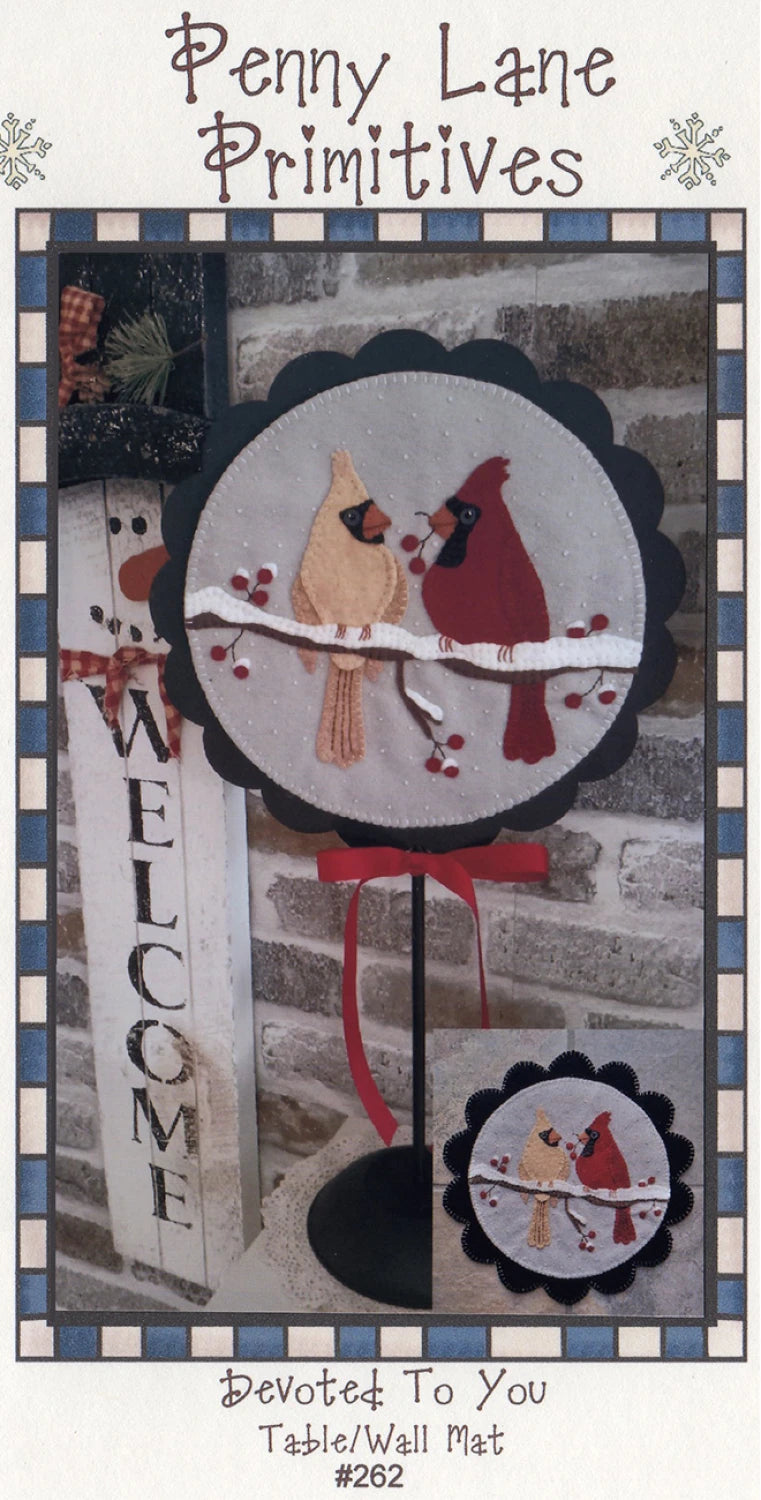 Penny Lane Primitives - Devoted to you - table/wall mat PLP262