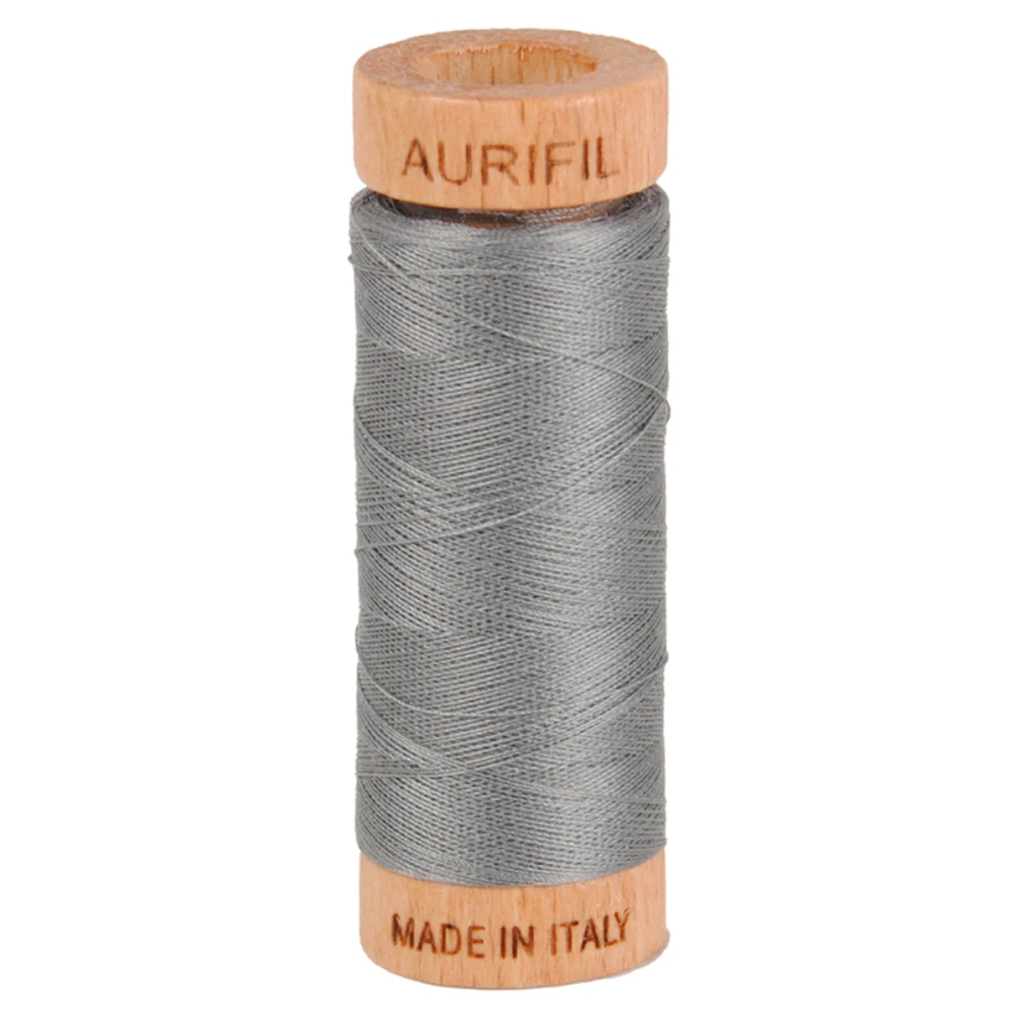 Cotton Mako Thread - 80wt 280m grey, #2625  Aurifil