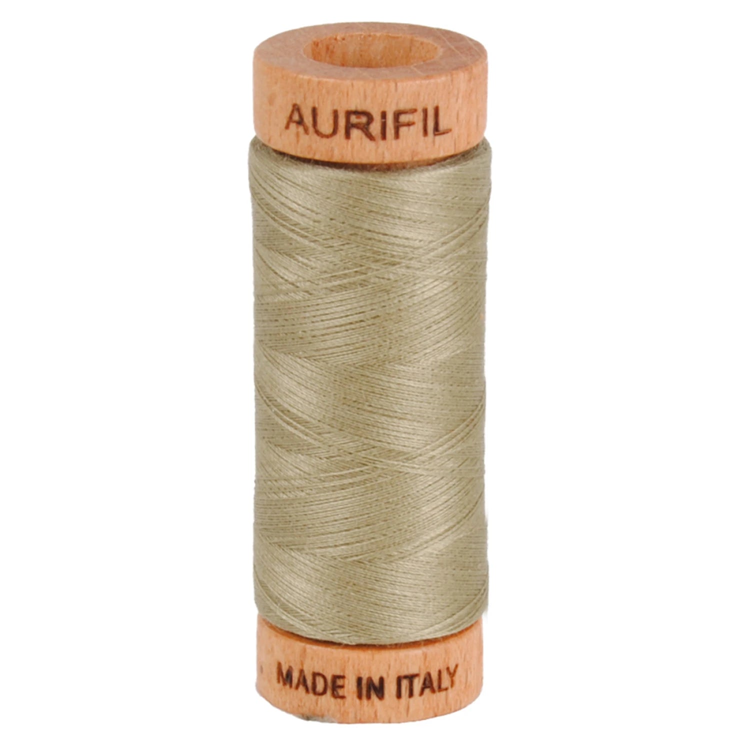 Cotton Mako Thread - 80wt 280m Light Khaki, 2900  Aurifil