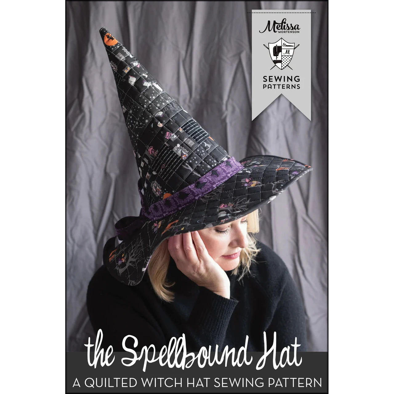 The Spellbound hat - A quilted witch hat sewing pattern by Melissa Mortenson