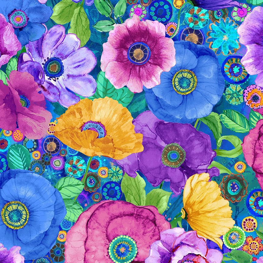 On The Bright Side - Abstract Poppy Collage - Multi