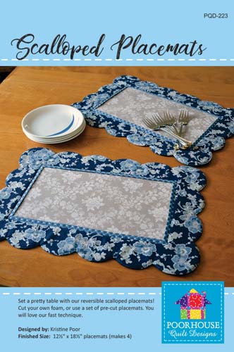 Scalloped Placemats - Reversable scalloped placemats