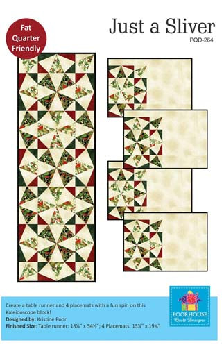 Just a Sliver Tabletopper & Mats Poor House Quilt Design Poorhouse