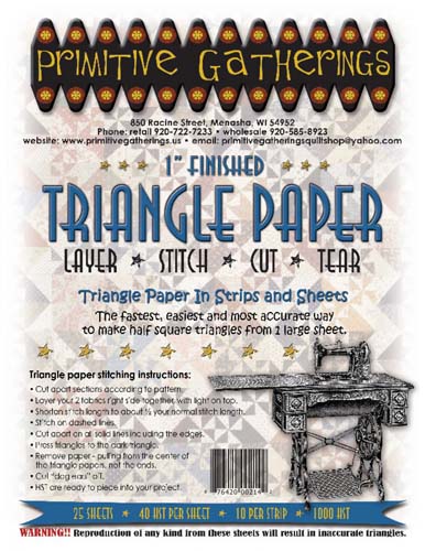1" finished Triangle Paper by Primitive Gatherings
