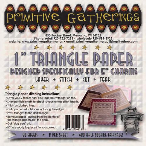 1" finished Triangle Paper by Primitive Gatherings - for 5" charms