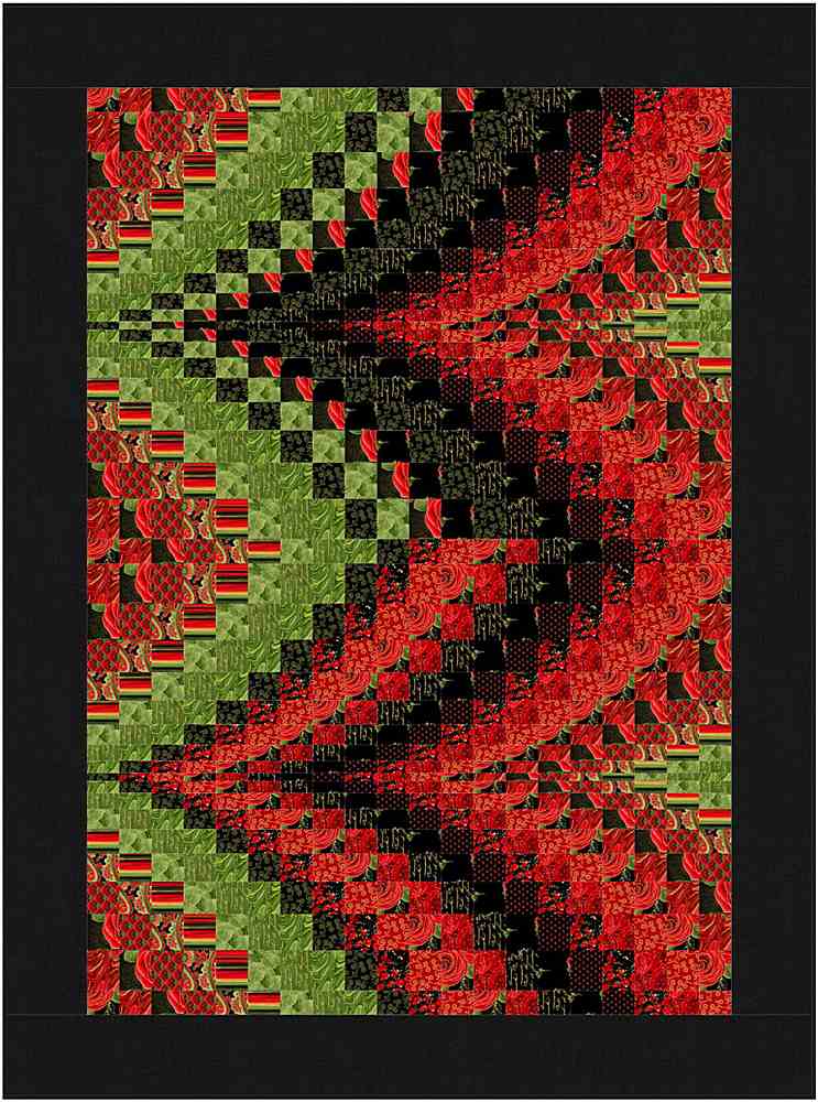 Bargello Peaks Gilded Rose - 50x68 lap quilt  - Castilleja Cotton - CJC47976