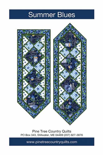 Summer Blues - table runner or banner - Pine Tree Country Quilts