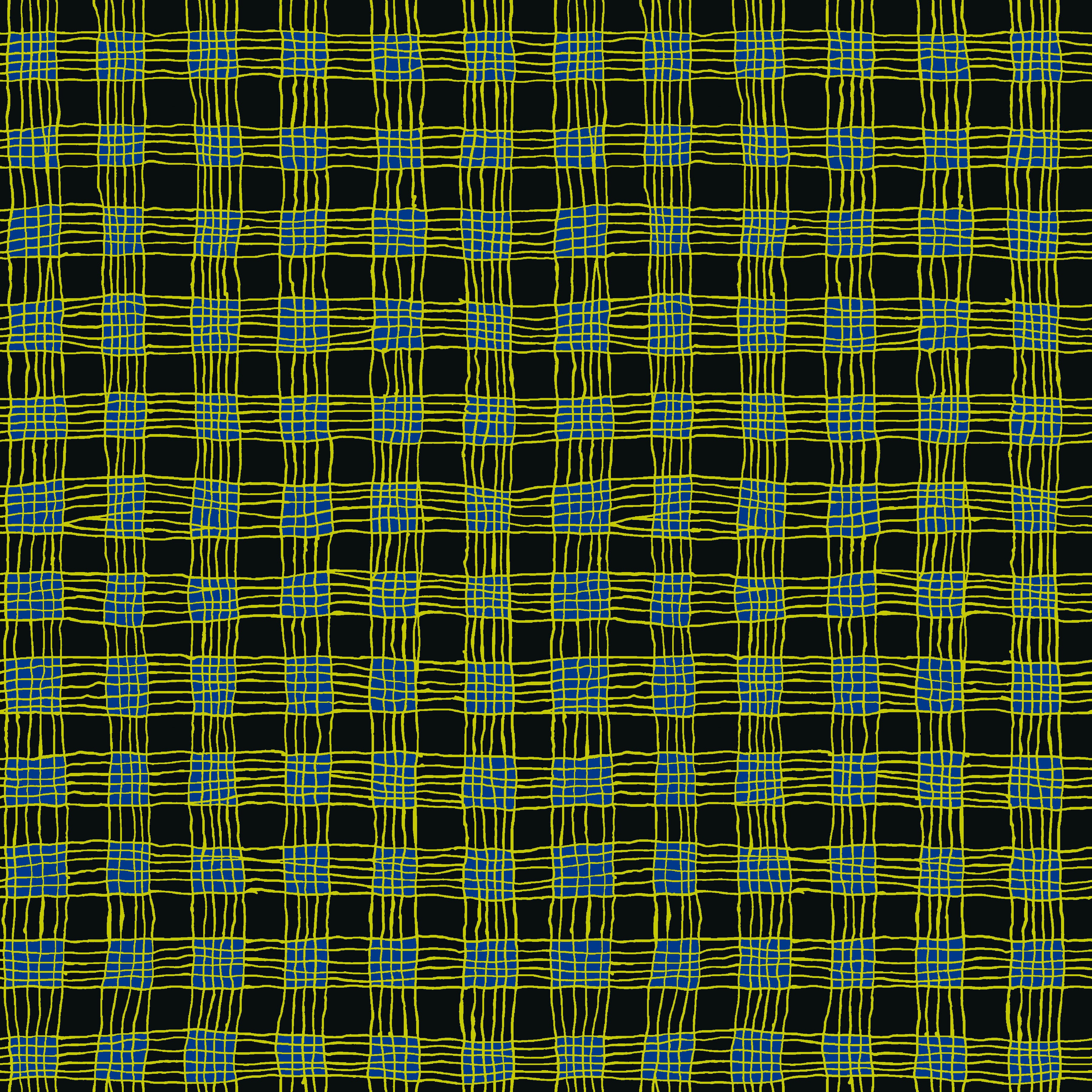 Kaffe Fassett  - August 2023 - Gingham - Black - black & neon yellow plaid