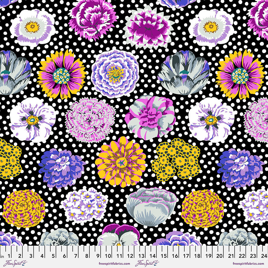 Big Blooms - Black - August 2022 - Kaffe Fassett