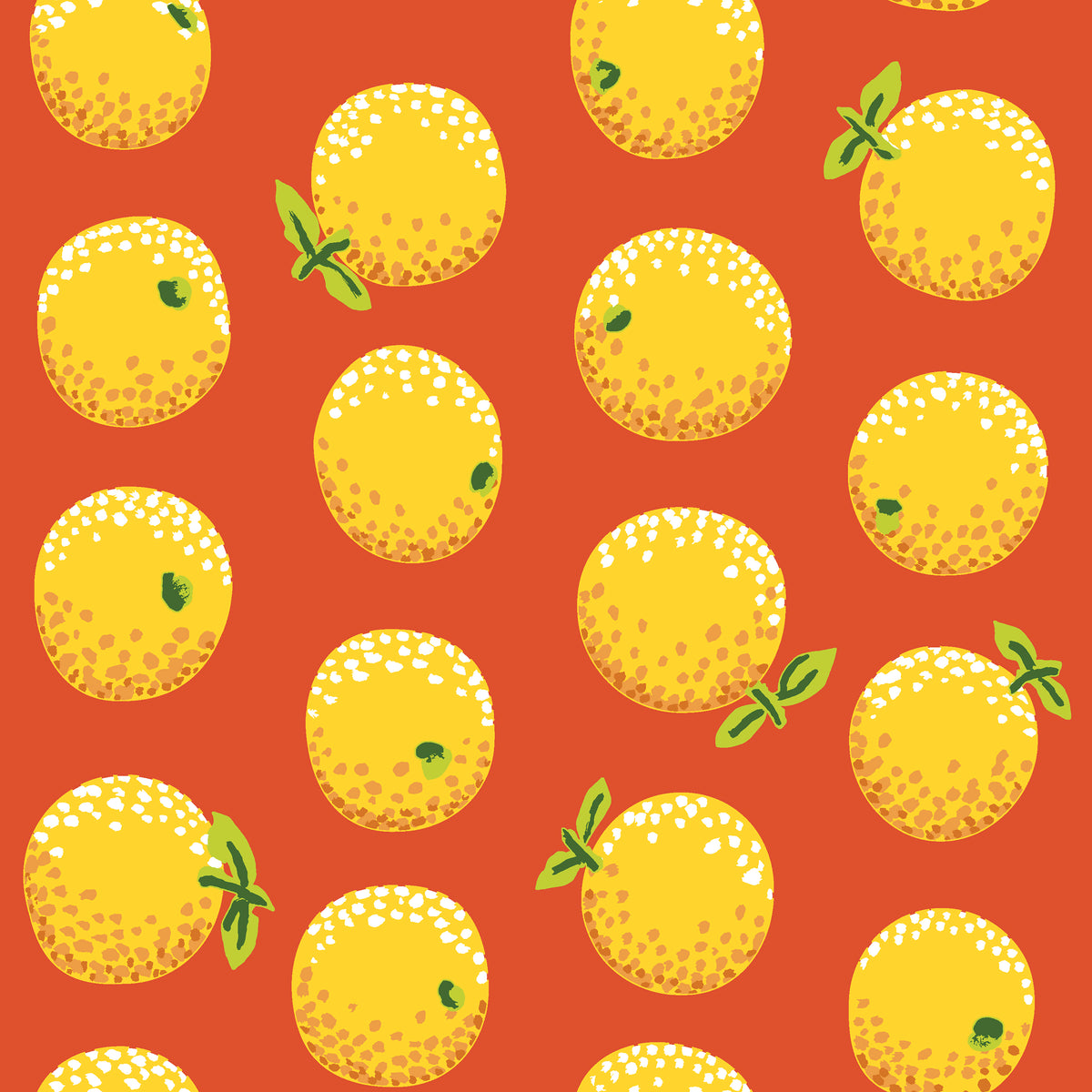 Oranges - Yellow Oranges on Red - Feb. 2020 - Kaffe Fassett Collective