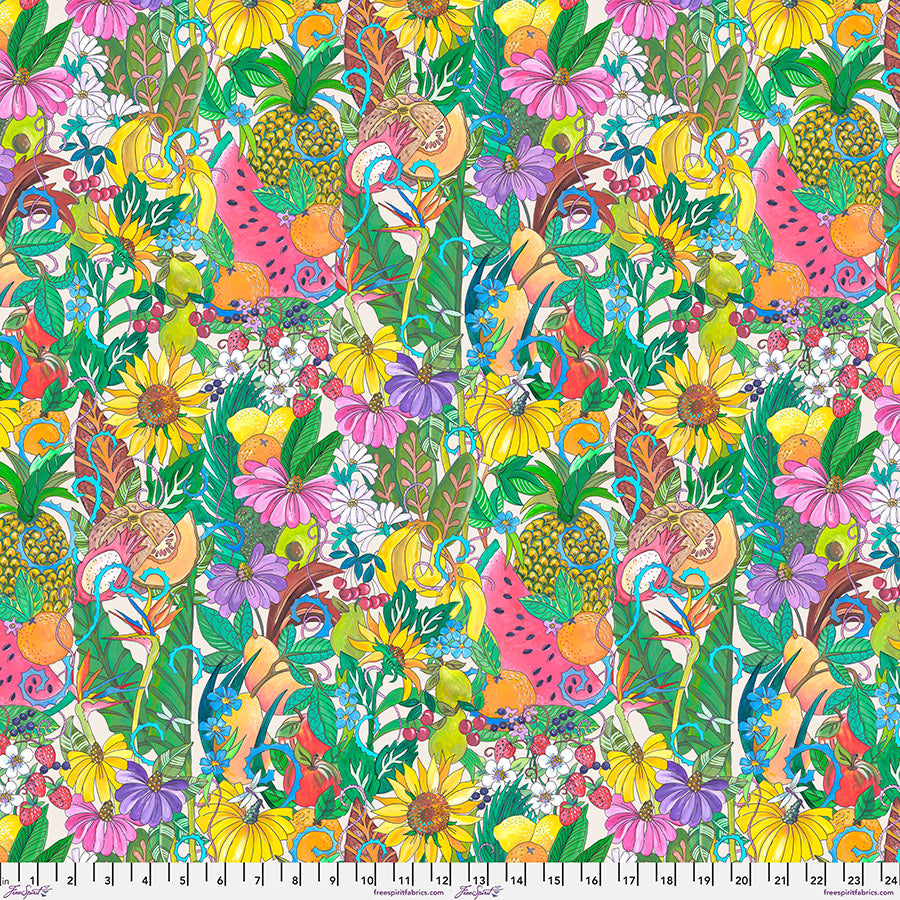 Fruitopia - Fruitopia alloverCream - floral & fruit on cream